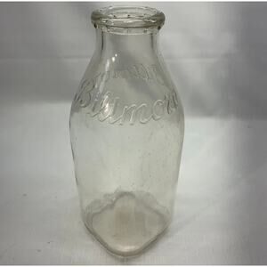 Vintage Biltmore Dairy Milk Farm House Glass Bottle Quart Embossed Asheville NC
